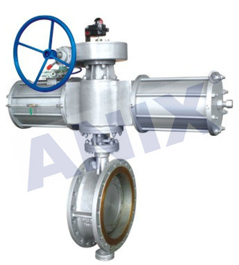 高性能金屬硬密封氣動蝶閥