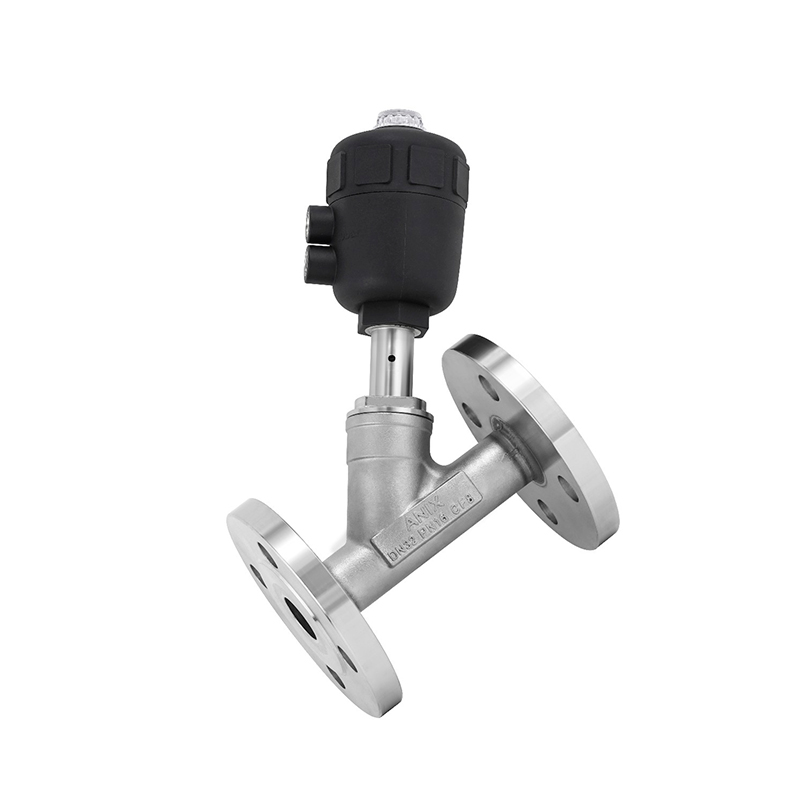 塑料頭氣動法蘭角座閥