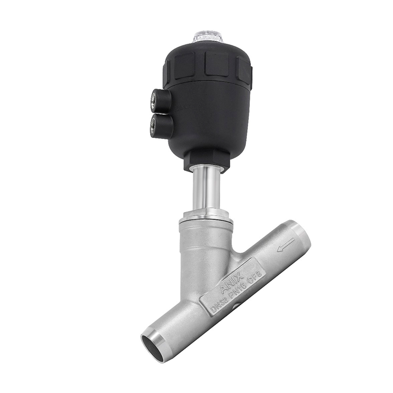 塑料頭氣動焊接角座閥