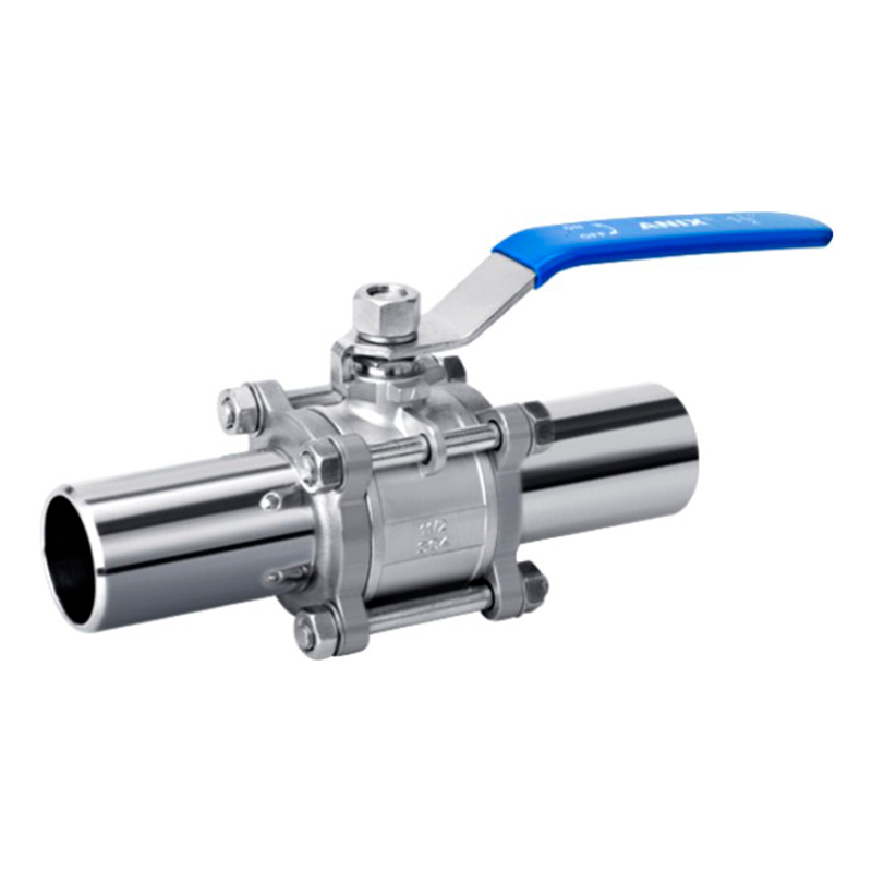 手動衛生級三片式焊接高純度直通球閥