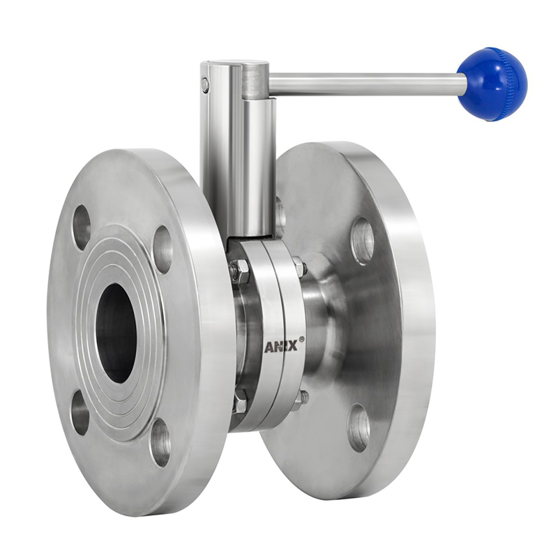 手動法蘭三片式蝶閥