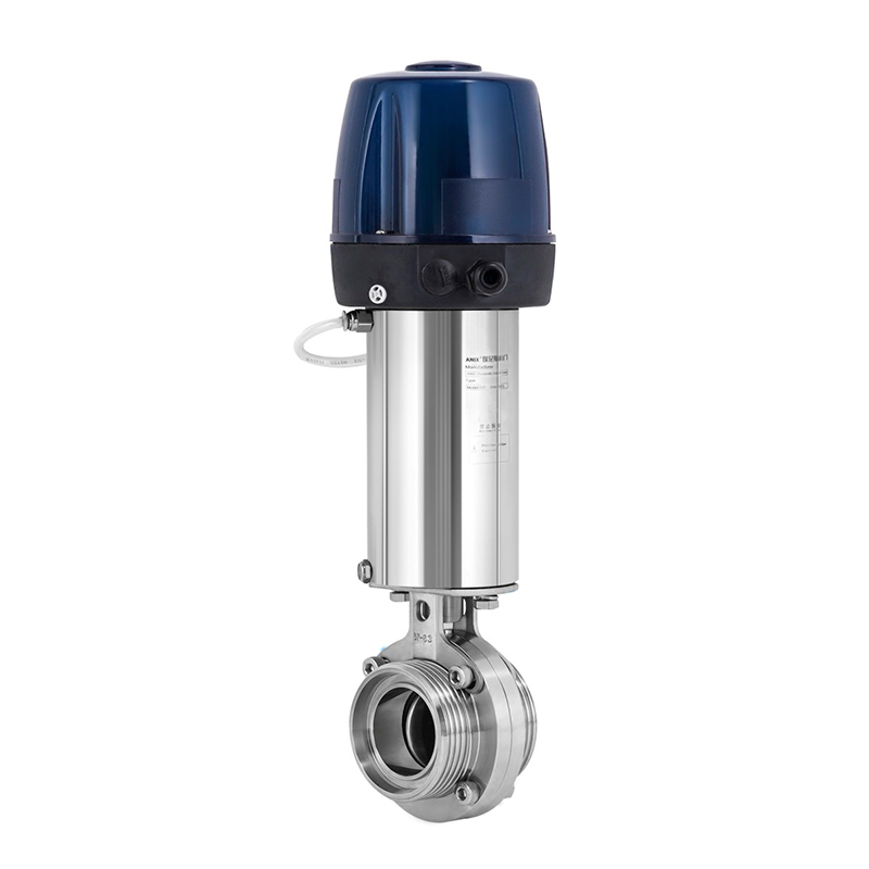 立式氣動衛生級螺紋蝶閥帶反饋器